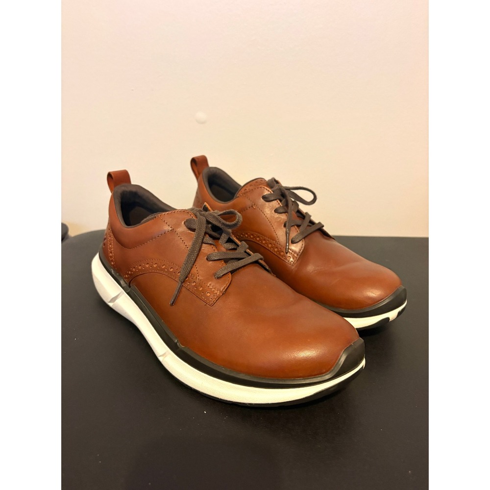 ECCO Biom 2.2 Mens Leather Sneakers Cognac Brown 830794-01053 Size 43 US 9-9.5